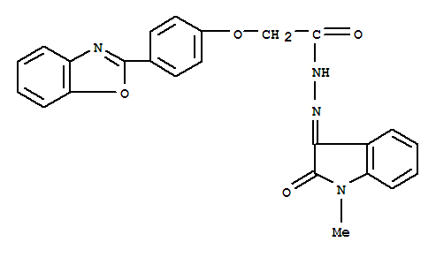 2-[4-(1,3-benzoxazol-2-yl)phenoxy]-N'-[(3E)-1-methyl-2-oxo-1,2-dihydro-3H-indol-3-ylidene]acetohydrazide