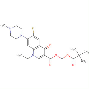3-Quinolinecarboxylic acid,1-ethyl-6-fluoro-1,4-dihydro-7-(4-methyl-1-piperazinyl)-4-oxo-,(2,2-dimethyl-1-oxopropoxy)methyl ester