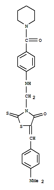 4-Thiazolidinone,5-[[4-(dimethylamino)phenyl]methylene]-3-[[[4-(1-piperidinylcarbonyl)phenyl]amino]methyl]-2-thioxo-