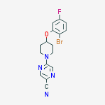 5-[4-(2-bromo-5-fluorophenoxy)-1-piperidinyl]-2-Pyrazinecarbonitrile