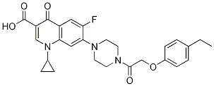 3-Quinolinecarboxylic acid, 1-cyclopropyl-7-[4-[2-(4-ethylphenoxy)acetyl]-1-piperazinyl]-6-fluoro-1,4-dihydro-4-oxo-