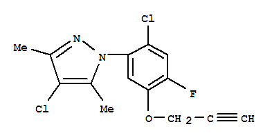 4-chloro-1-[2-chloro-4-fluoro-5-(prop-2-yn-1-yloxy)phenyl]-3,5-dimethyl-1H-pyrazole