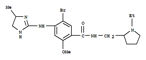 5-bromo-N-[(1-ethylpyrrolidin-2-yl)methyl]-2-methoxy-4-[(5-methyl-4,5-dihydro-1H-imidazol-2-yl)amino]benzamide