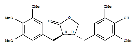 2(3H)-Furanone,dihydro-4-[(4-hydroxy-3,5-dimethoxyphenyl)methyl]-3-[(3,4,5-trimethoxyphenyl)methyl]-,(3R-trans)-