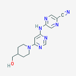 5-[[6-[4-(hydroxymethyl)piperidin-1-yl]pyrimidin-4-yl]amino]pyrazine-2-carbonitrile