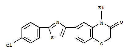 6-[2-(4-chlorophenyl)-1,3-thiazol-4-yl]-4-ethyl-2H-1,4-benzoxazin-3(4H)-one