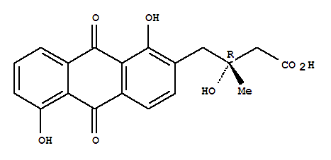 2-Anthracenebutanoicacid, 9,10-dihydro-b,1,5-trihydroxy-b-methyl-9,10-dioxo-, (R)-
