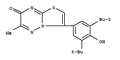 7H-Thiazolo(3,2-b)(1,2,4)triazin-7-one, 3-(3,5-bis(1,1-dimethylethyl)-4-hydroxyphenyl)-6-methyl-