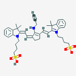4-[2-[(e)-2-[(3z)-3-[(2z)-2-[3,3-dimethyl-1-(4-sulfobutyl)indol-2-ylidene]ethylidene]-2-(prop-2-ynylamino)cyclopenten-1-yl]ethenyl]-3,3-dimethylindol-1-ium-1-yl]butane-1-sulfonate