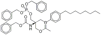(S)-2-(Benzyloxycarbonyl)amine-2-(acetoxy)methyl-1-(dibenzyl) phosphoryloxy-4-(4-octylphenyl)butane