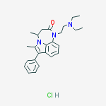 Pyrrolo(1,2,3-ef)-1,5-benzodiazepin-2(1H)-one, 3,4-dihydro-1-(2-(diethylamino)ethyl)-4,6-dimethyl-7-phenyl-, monohydrochloride