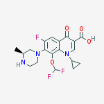 3-QUINOLINECARBOXYLIC ACID, 1-CYCLOPROPYL-8-(DIFLUOROMETHOXY)-6-FLUORO-1,4-DIHYDRO-7-(3-METHYL-1-PIPERAZINYL)-4-OXO-, (S)-