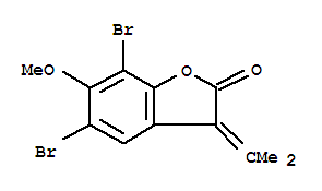 5,7-dibromo-6-methoxy-3-(propan-2-ylidene)-1-benzofuran-2(3H)-one
