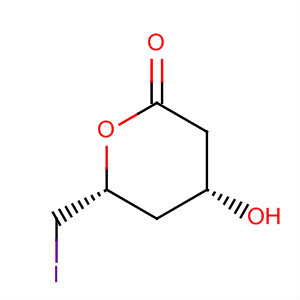 2H-Pyran-2-one, tetrahydro-4-hydroxy-6-(iodomethyl)-, (4R,6R)-