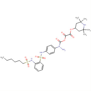 Ethanedioic acid, mono(2,2,6,6-tetramethyl-4-piperidinyl) ester,2-[4-[[[2-[(hexylsulfonyl)amino]phenyl]sulfonyl]amino]phenyl]hydrazide