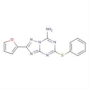 [1,2,4]Triazolo[1,5-a][1,3,5]triazin-7-amine, 2-(2-furanyl)-5-(phenylthio)-