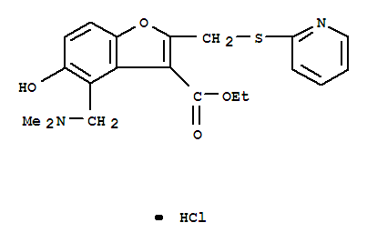 ethyl 4-[(dimethylamino)methyl]-5-hydroxy-2-[(pyridin-2-ylsulfanyl)methyl]-1-benzofuran-3-carboxylate hydrochloride
