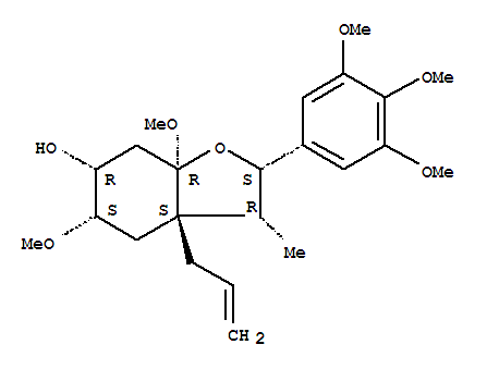 6-Benzofuranol,octahydro-5,7a-dimethoxy-3-methyl-3a-(2-propenyl)-2-(3,4,5-trimethoxyphenyl)-,(2a,3a,3ab,5a,6a,7aa)-(-)-
