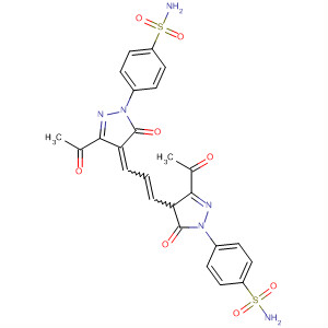 Benzenesulfonamide,4-[3-acetyl-4-[3-[3-acetyl-1-[4-(aminosulfonyl)phenyl]-1,5-dihydro-5-oxo-4H-pyrazol-4-ylidene]-1-propenyl]-4,5-dihydro-5-oxo-1H-pyrazol-1-yl]-