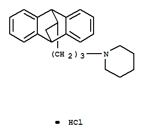 1-[3-(9,10-dihydro-9,10-ethanoanthracen-11-yl)propyl]piperidine hydrochloride (1:1)