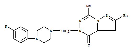 Pyrazolo(1,5-d)(1,2,4)triazin-4(5H)-one, 3,3a-dihydro-5-((4-(4-fluorophenyl)-1-piperazinyl)methyl)-7-methyl-2-phenyl-