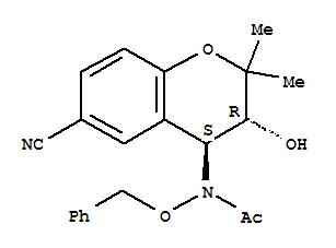 N-(benzyloxy)-N-[(3R,4S)-6-cyano-3-hydroxy-2,2-dimethyl-3,4-dihydro-2H-chromen-4-yl]acetamide