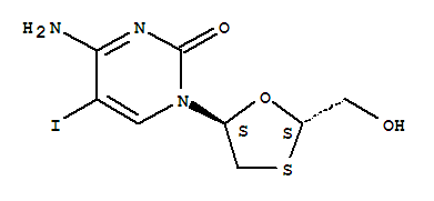 2(1H)-PYRIMIDINONE,4-AMINO-1-[2-(HYDROXYMETHYL)-1,3-OXATHIOLAN-5-YL]-5-IODO-,(2S-TRANS)-