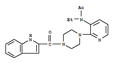 Acetamide, N-ethyl-N-(2-(4-(1H-indol-2-ylcarbonyl)-1-piperazinyl)-3-pyridinyl)-