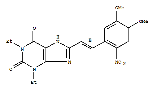 8-[(E)-2-(4,5-dimethoxy-2-nitrophenyl)ethenyl]-1,3-diethyl-3,7-dihydro-1H-purine-2,6-dione