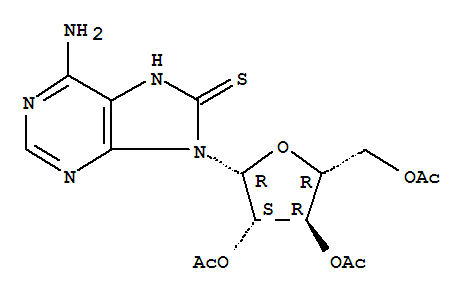 6-amino-9-(2,3,5-tri-O-acetylpentofuranosyl)-7,9-dihydro-8H-purine-8-thione