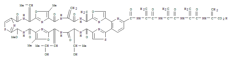 Alanine,L-threonyl-2-(1-amino-3-hydroxy-1-butenyl)-5-methyl-4-oxazolecarbonyl-2-(aminomethoxymethyl)-4-thiazolecarbonyl-2-(1-amino-1-propenyl)-5-methyl-4-oxazolecarbonyl-2,3-didehydroalanyl-6-[2-(1-aminoethenyl)-4-oxazolyl]-5-(4-carboxy-2-thiazolyl)-2-pyr