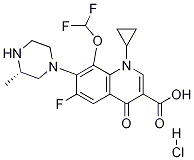 3-Quinolinecarboxylic acid, 1-cyclopropyl-8-(difluoroMethoxy)-6-fluoro-1,4-dihydro-7-(3-Methyl-1-piperazinyl)-4-oxo-, Monohydrochloride, (S)-