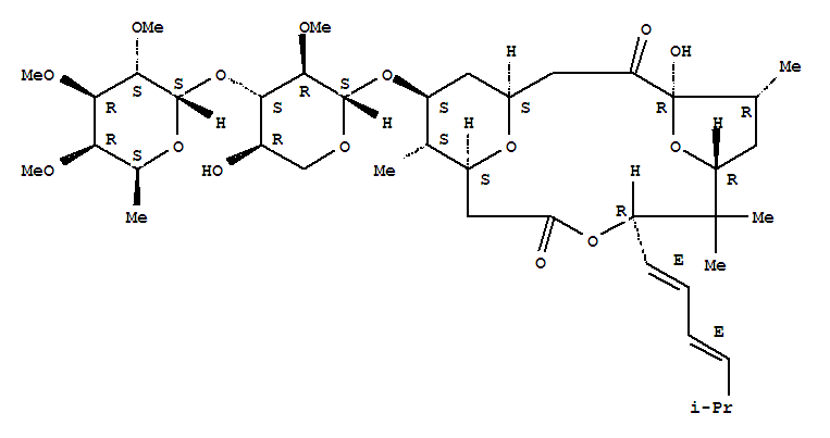 10,17,18-Trioxatricyclo[11.3.1.14,7]octadecane-3,11-dione,15-[[3-O-(6-deoxy-2,3,4-tri-O-methyl-a-L-galactopyranosyl)-2-O-methyl-b-D-xylopyranosyl]oxy]-4-hydroxy-5,8,8,14-tetramethyl-9-[(1E,3E)-5-methyl-1,3-hexadien-1-yl]-,(1S,4R,5R,7R,9R,13S,14S,15S)-