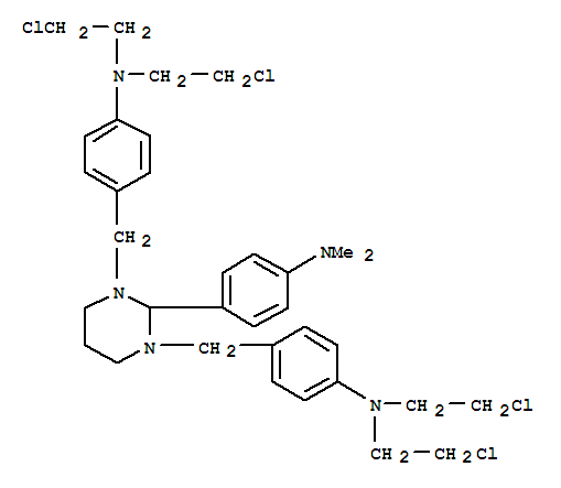4,4'-({2-[4-(dimethylamino)phenyl]dihydropyrimidine-1,3(2H,4H)-diyl}dimethanediyl)bis[N,N-bis(2-chloroethyl)aniline]