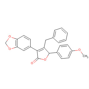 2(5H)-Furanone,3-(1,3-benzodioxol-5-yl)-5-(4-methoxyphenyl)-4-(phenylmethyl)-