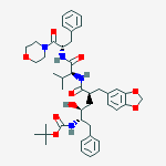 tert-butyl [(1S,2S,4R)-4-(1,3-benzodioxol-5-ylmethyl)-1-benzyl-5-{[(1S)-1-{[(1S)-1-benzyl-2-morpholin-4-yl-2-oxoethyl]carbamoyl}-2-methylpropyl]amino}-2-hydroxy-5-oxopentyl]carbamate