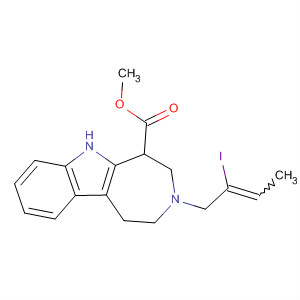 Azepino[4,5-b]indole-5-carboxylic acid,1,2,3,4,5,6-hexahydro-3-(2-iodo-2-butenyl)-, methyl ester, (Z)-
