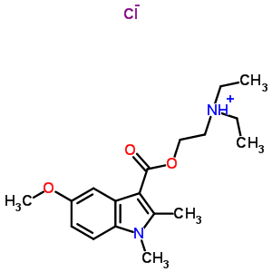 diethyl-[2-(5-methoxy-1,2-dimethylindole-3-carbonyl)oxyethyl]azaniumchloride
