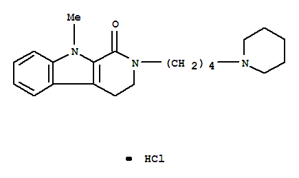 1H-Pyrido(3,4-b)indol-1-one, 2,3,4,9-tetrahydro-9-methyl-2-(4-(1-piperidinyl)butyl)-, monohydrochloride