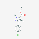 1H-Pyrazole-3-carboxylic acid, 5-(4-chlorophenyl)-4-methyl-, ethyl ester
