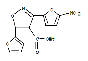 ethyl 5-(furan-2-yl)-3-(5-nitrofuran-2-yl)-1,2-oxazole-4-carboxylate