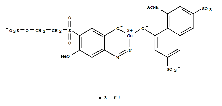 Cuprate(3-),[5-(acetylamino)-4-(hydroxy-kO)-3-[2-[2-(hydroxy-kO)-5-methoxy-4-[[2-(sulfooxy)ethyl]sulfonyl]phenyl]diazenyl-kN1]-2,7-naphthalenedisulfonato(5-)]-,hydrogen (1:3)