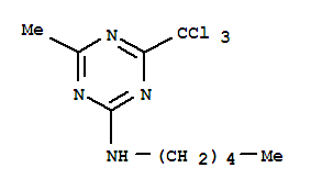 4-methyl-N-pentyl-6-(trichloromethyl)-1,3,5-triazin-2-amine