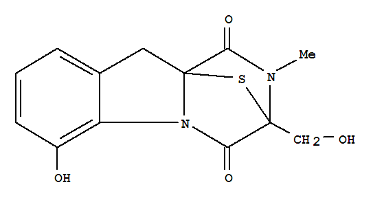 10H-3,10a-Epithiopyrazino[1,2-a]indole-1,4-dione,2,3-dihydro-6-hydroxy-3-(hydroxymethyl)-2-methyl-