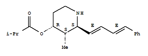 Propanoic acid,2-methyl-,(2R,3R,4S)-3-methyl-2-[(1E,3E)-4-phenyl-1,3-butadien-1-yl]-4-piperidinyl ester,rel-