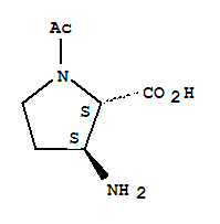 D-PROLINE,1-ACETYL-3-AMINO-,(3R)-REL-