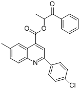 1-methyl-2-oxo-2-phenylethyl 2-(4-chlorophenyl)-6-methyl-4-quinolinecarboxylate