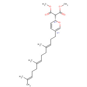Propanedioic acid,[(2R,5S)-tetrahydro-5-[(3E,7E)-4,8,12-trimethyl-3,7,11-tridecatrienyl]-2H-pyran-2-yl]-, dimethyl ester, rel-