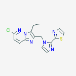Imidazo[1,2-b]pyridazine,6-chloro-3-ethyl-2-[[2-(2-thiazolyl)-1H-imidazol-1-yl]methyl]-