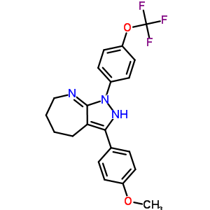 3-(4-methoxyphenyl)-1-[4-(trifluoromethoxy)phenyl]-1,2,4,5,6,7-hexahydropyrazolo[3,4-b]azepine